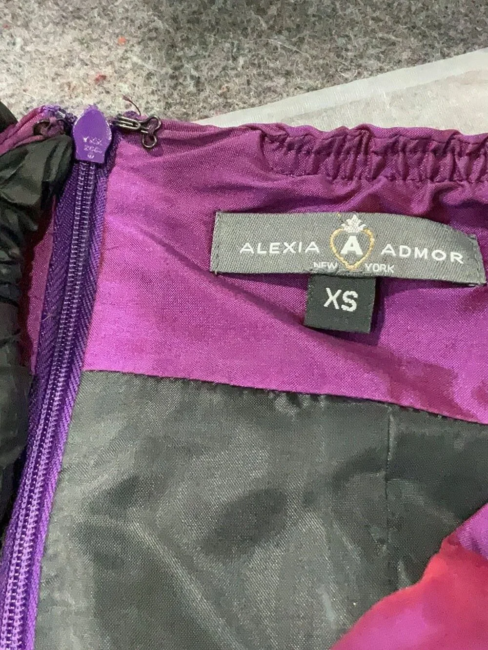 Alexia Admor | Y2K Mini Satin Dress Purple XS Cocktail Prom Asymmetrical Baddie - Picture 6 of 9